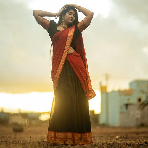 Kalyani Cotton Half Saree - view 2