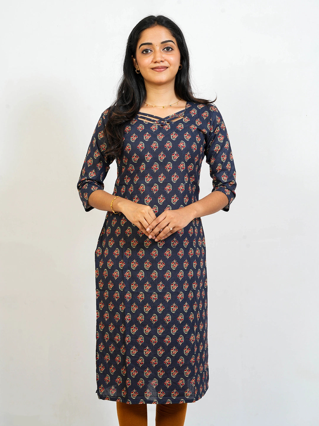 Black Cotton Kurti - view 2