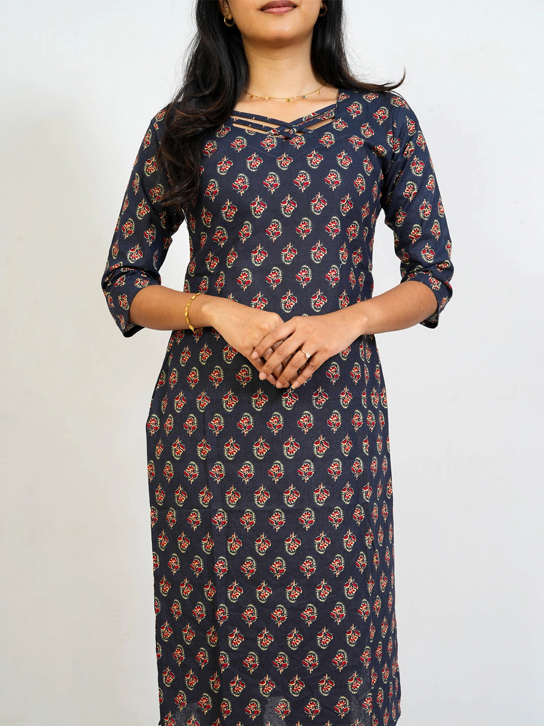 Black Cotton Kurti - view 8