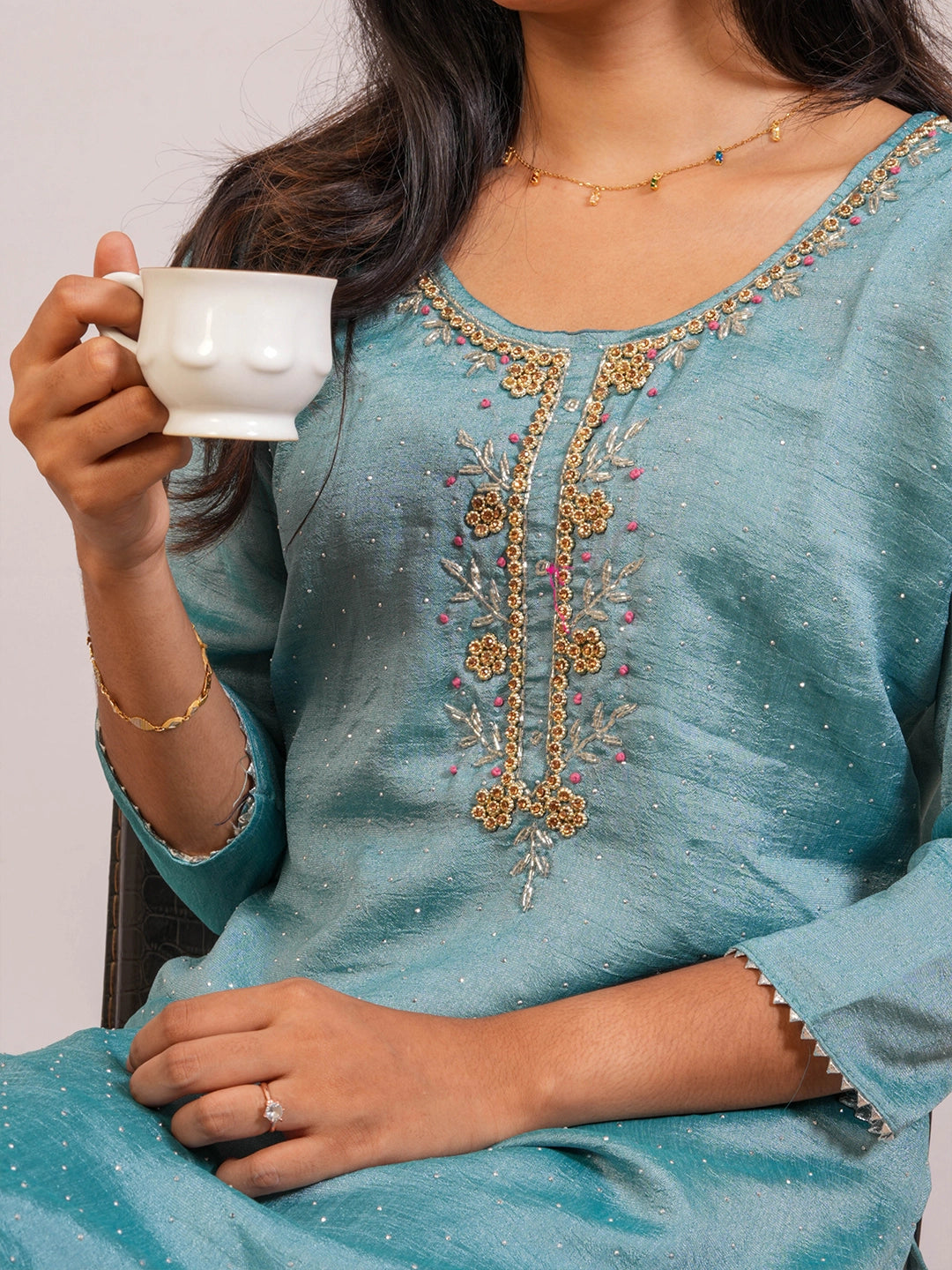 Blue Kurti - view 4