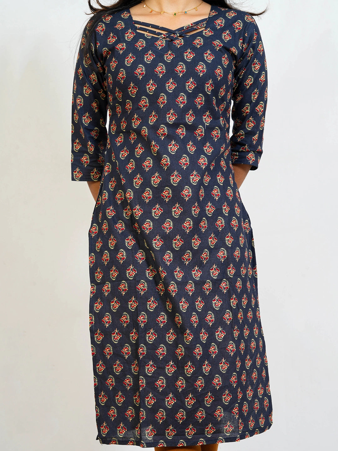 Black Cotton Kurti - view 5