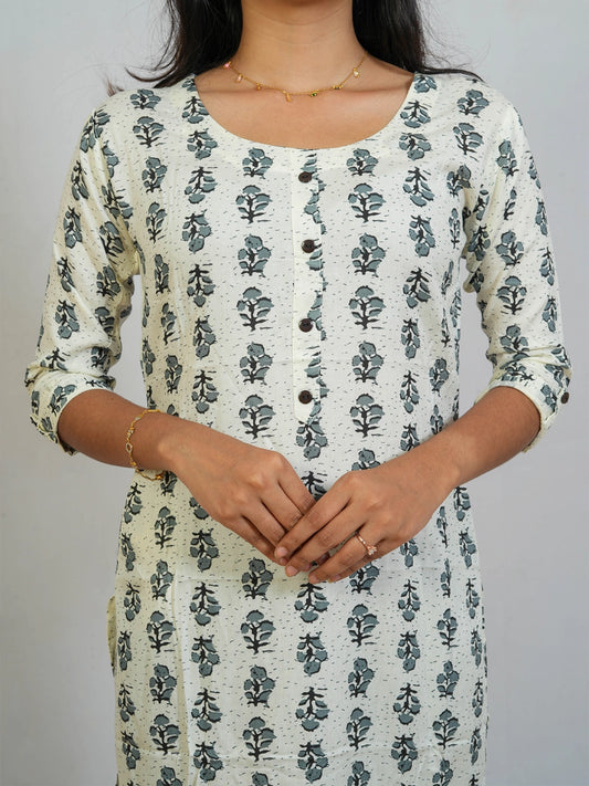 White Shade Kurti - view 2